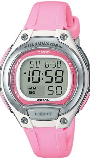 Zegarek Casio LW-203 -4AV Dual Time damski różowy