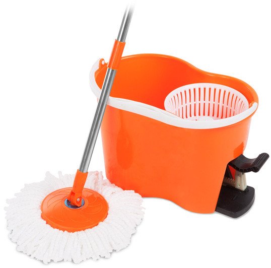 Mop obrotowy 360 Profi z wyciskaczem zestaw wiadro, mop + 2 ścierki