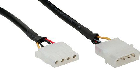 InLine Molex - Molex, 0.5m, Czarny (29650C)