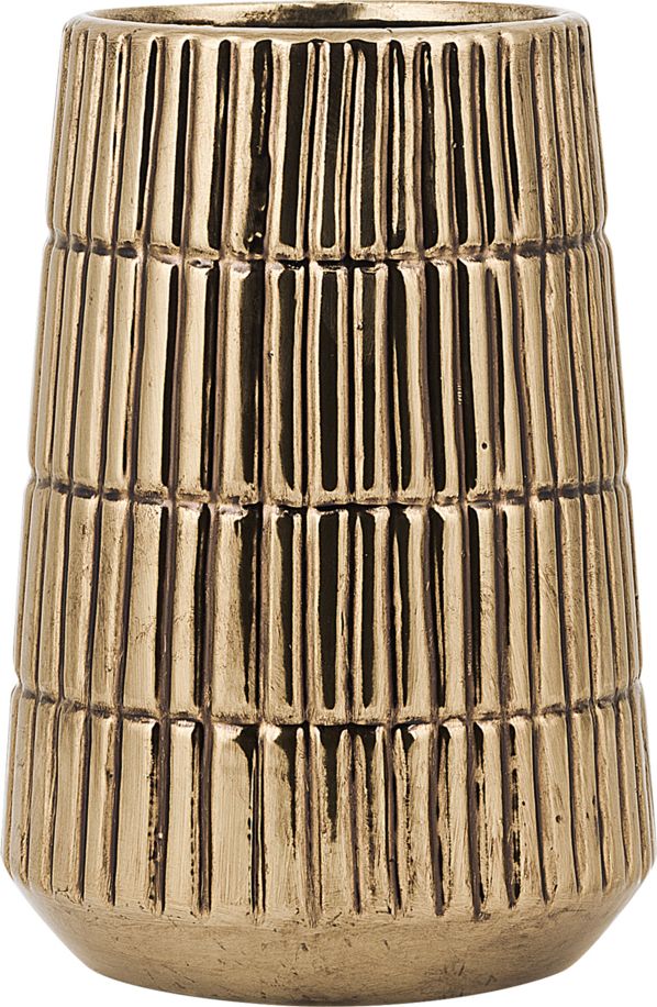 Beliani Wazon dekoracyjny złoty QANAWAT