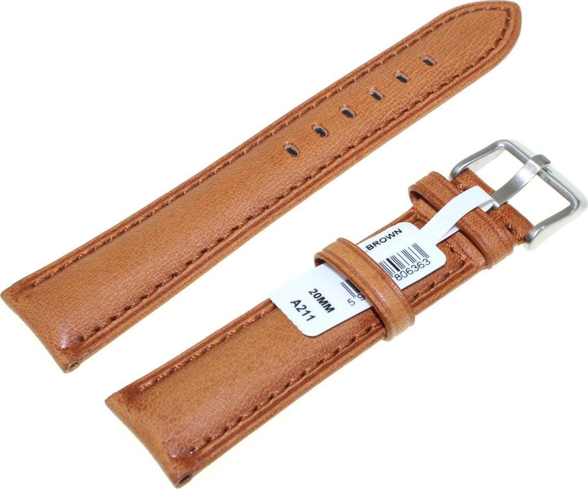 Chermond Skórzany pasek do zegarka 20 mm Chermond A211.20 L.Brown