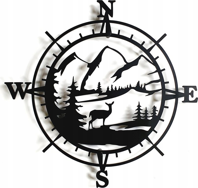 Decolicious Róża Wiatrów / Kompas 3D FOREST