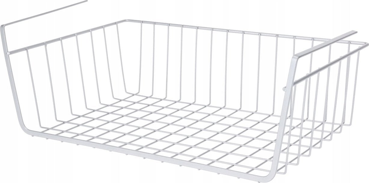 Storage Solutions Koszyk podwieszany na owoce, metalowy, jasnoszary, 40 x 25,5 x 14,3 cm