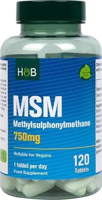 Holland & Barrett Holland & Barrett - MSM, 750mg, 120 tabletek