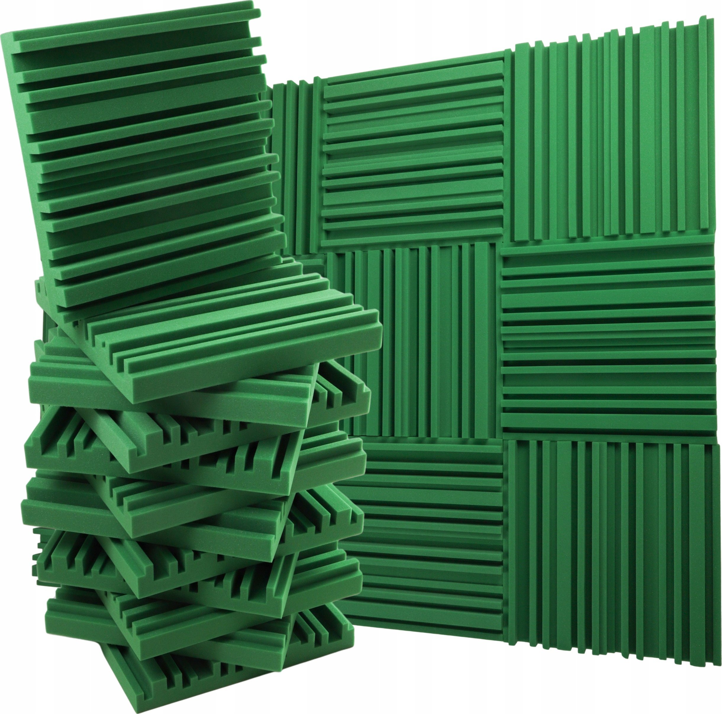 EQUALIZERY AKSUTYCZNE maty PANELE 3m2 kasetony sufitowe ciemnozielone gąbki