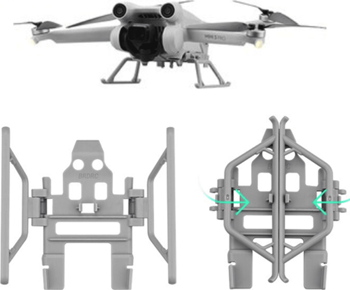 BRDRC Sanki Nóżki Podwozie do Lądowania DJI Mini 3 PRO