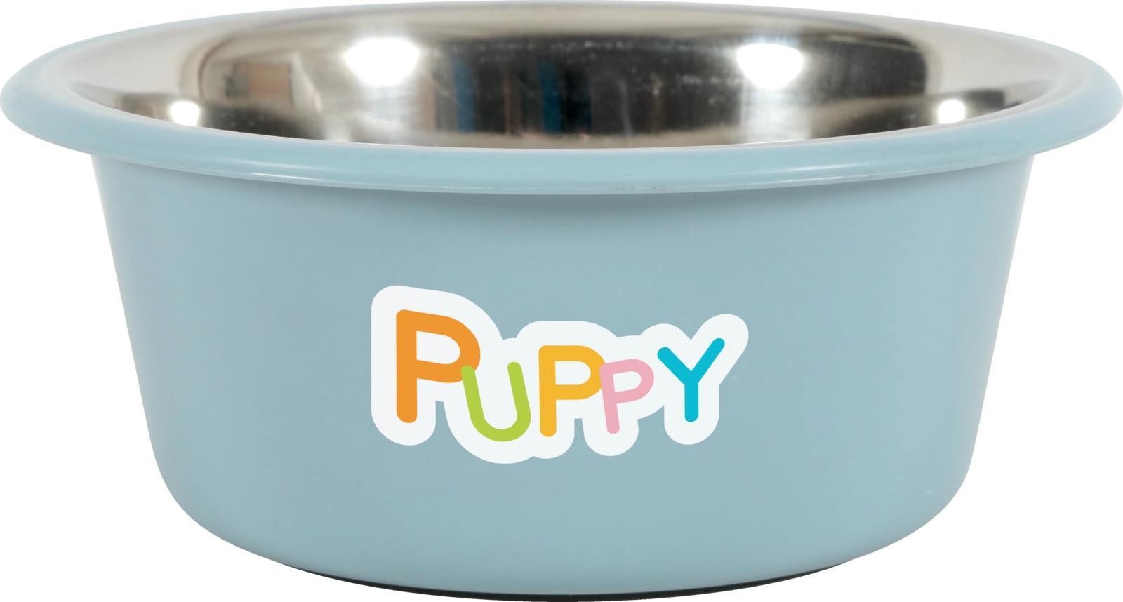 Zolux ZOLUX Miska plastikowa PUPPY z podstawką antypoślizgową 16,5 cm 850 ml kol. niebieski