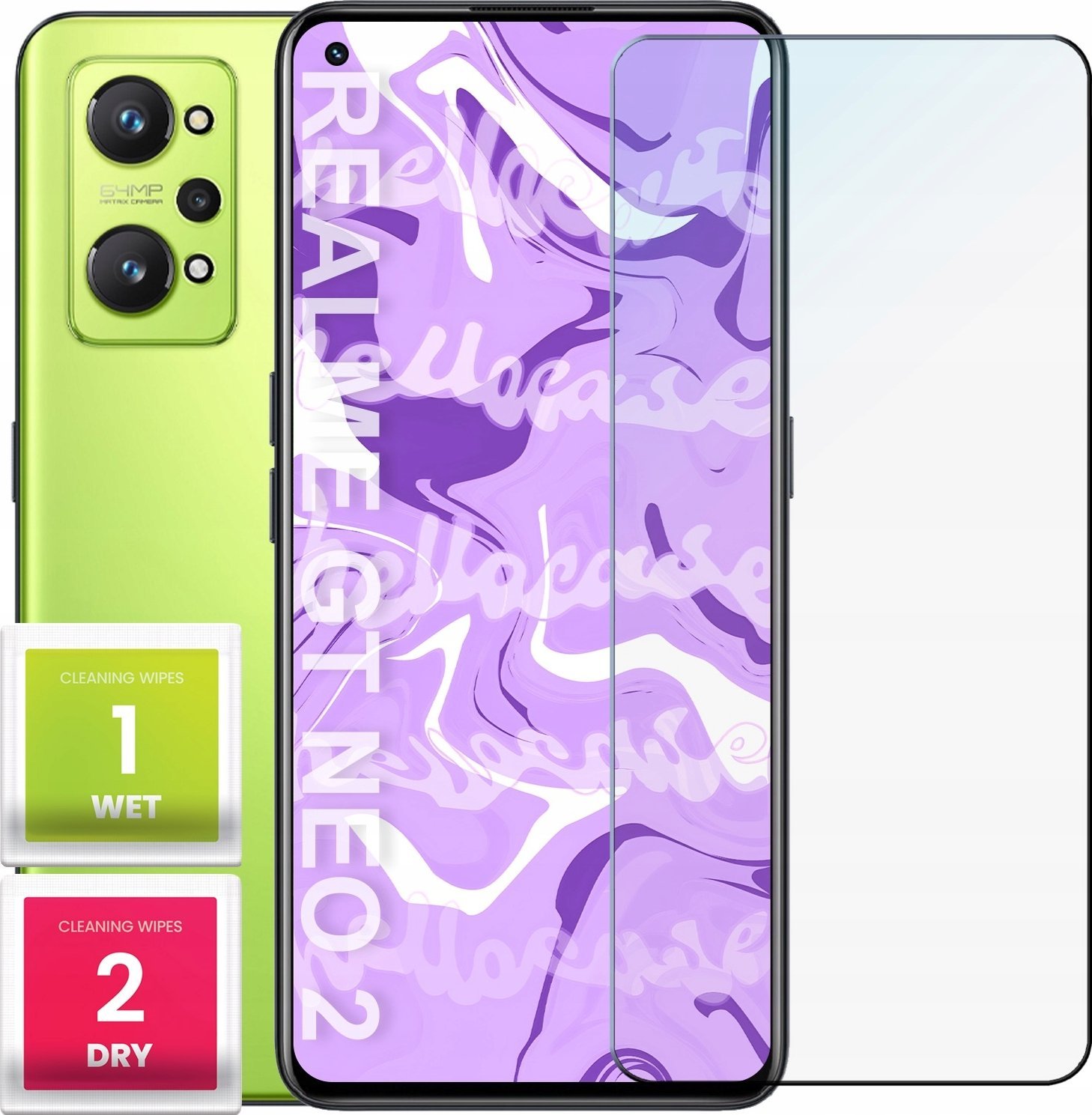 Hello Case Szkło Hartowane do Realme Gt Neo 2 (szybka 9H, płaskie 2.5D, ochronne)