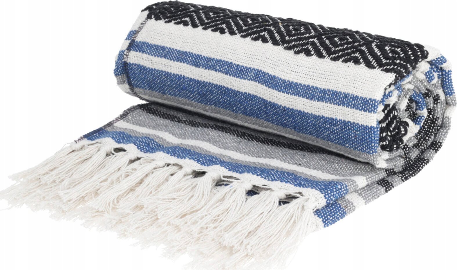 Home Styling Collection Ręcznik plażowy z frędzlami, 130 x 180 cm