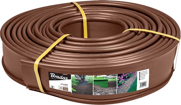 Bradas Obrzeże proste trawnikowe 18m x 12,5cm brązowe Bradas 1192