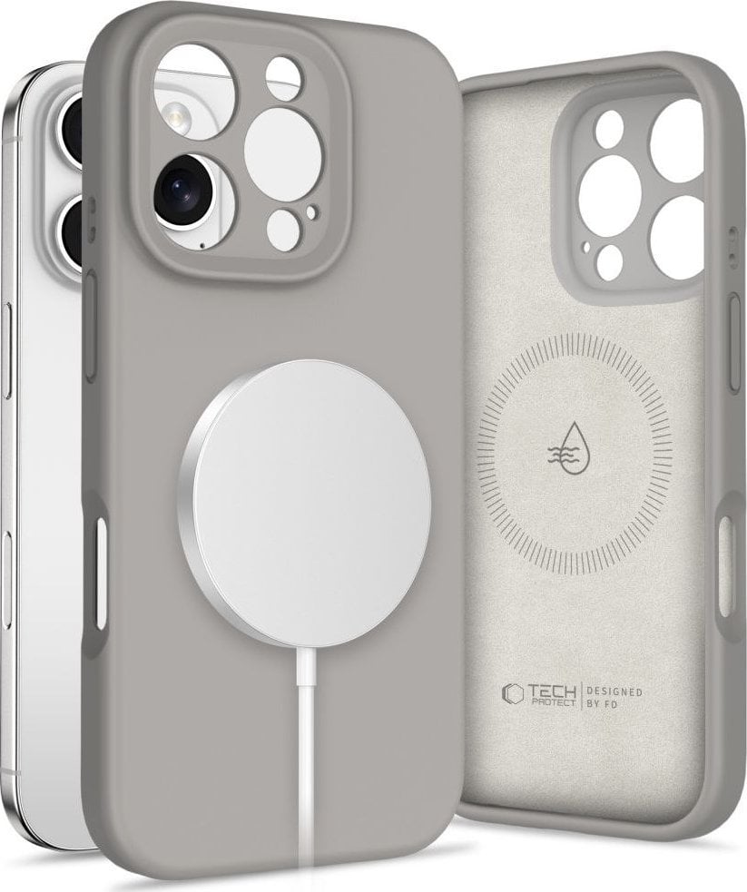 TECH-PROTECT LIQUID SILICONE MAGSAFE IPHONE 16 PRO MAX STONE GREY