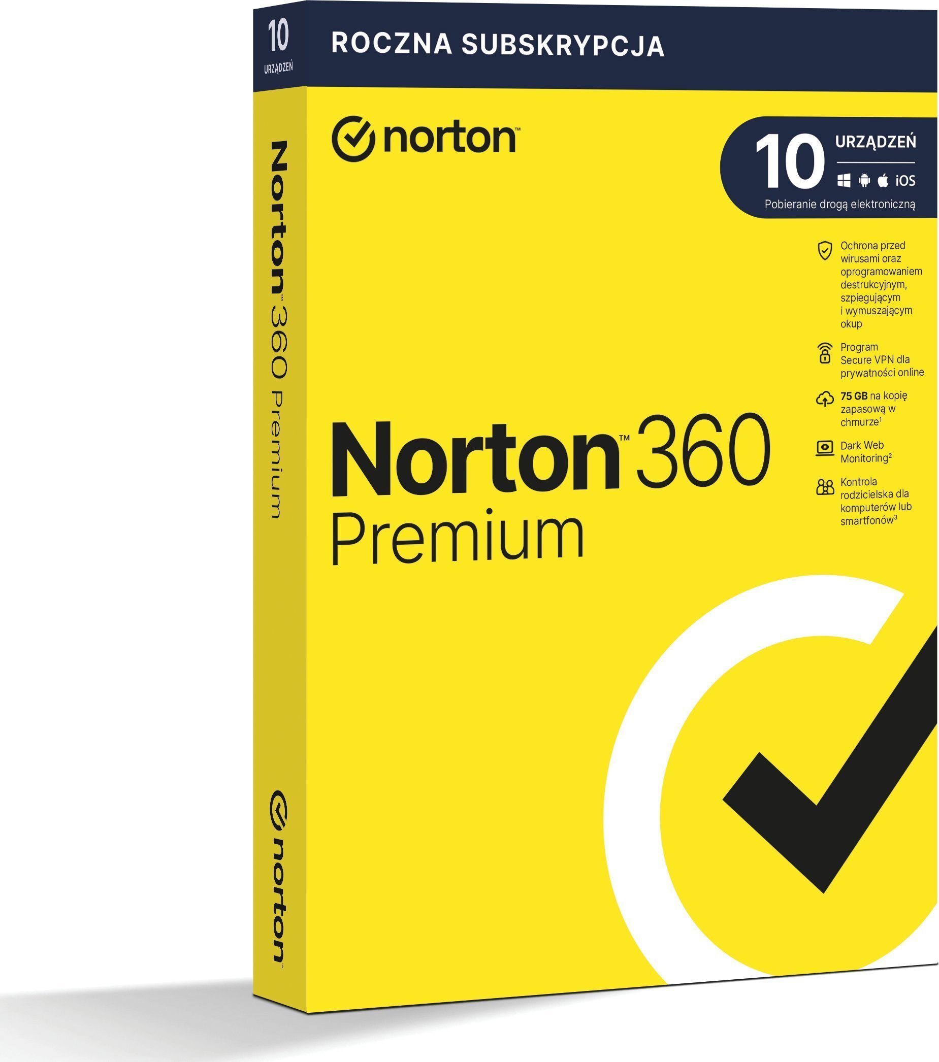 Norton NORTON 360 PREMIUM | ESD | Multiple layers of protection for device and online privacy | 1 year(s) | License quantity 1 user(s) | 10 device