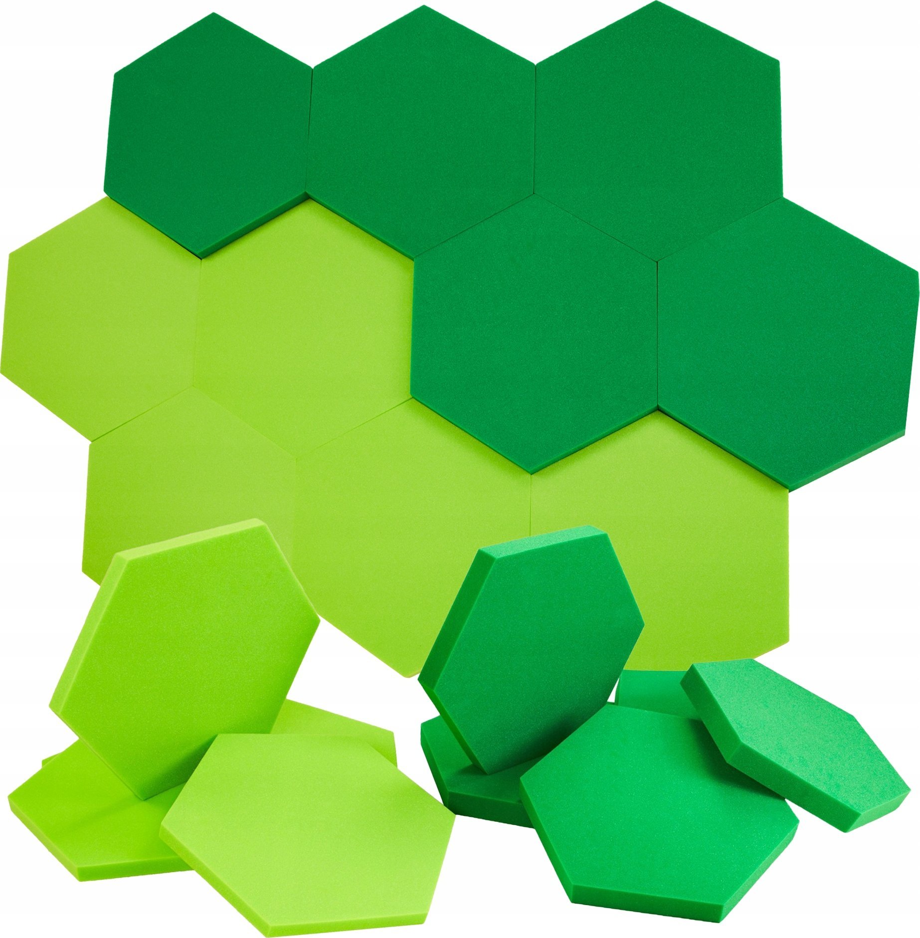 Zielone panele akustyczne dekoracyjne na ścianę do biura zestaw 10 sztuk elegancki design