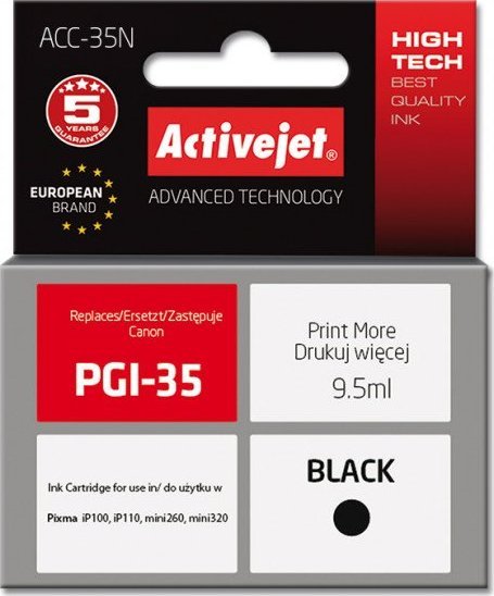 Tusz Activejet Tusz Activejet ACC-35N (zamiennik Canon PGI-35 Supreme 9,5 ml czarny)