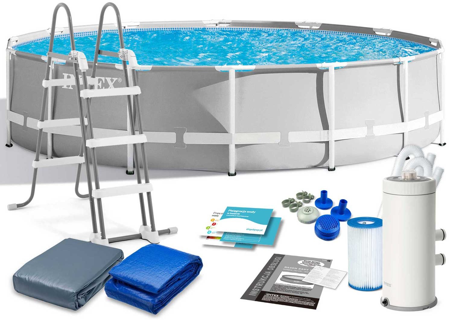 Intex Basen ogrodowy stelażowy 427x107 zestaw 12w1