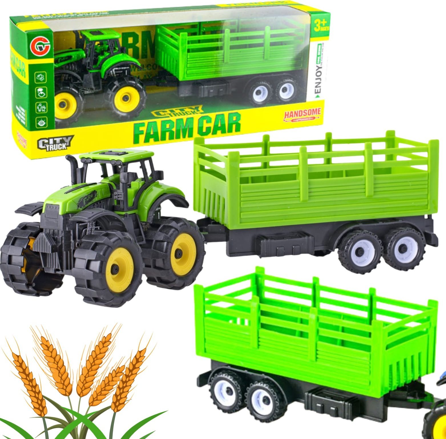 Traktor Rolniczy Ciągnik Maszyna Odczepiana Przyczepka Pojazd Farma