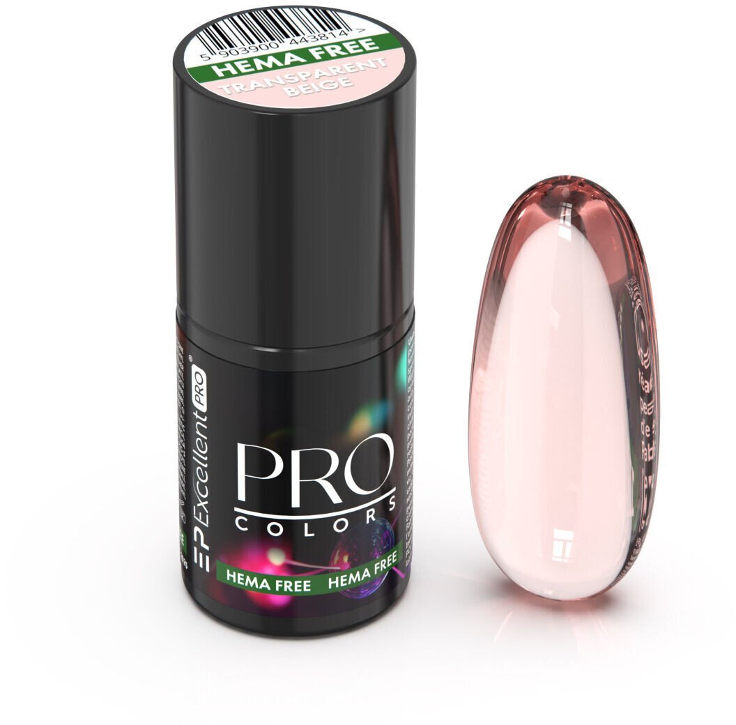 EXCELLENT PRO_Pro Colors Hema Free lakier hybrydowy Transparent Beige 7g