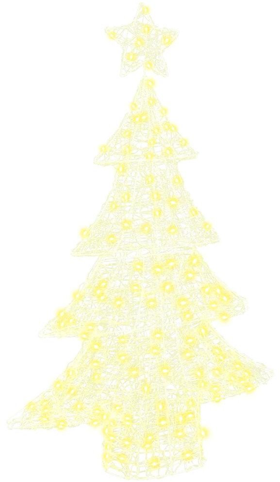 vidaXL Choinka z 100 diodami LED Ciepła biel 120 cm Akryl