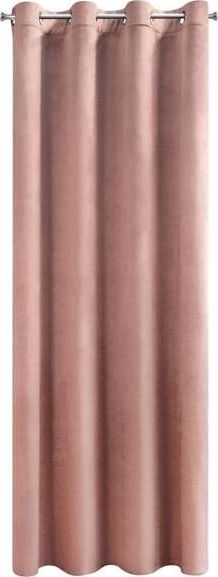 Eurofirany Zasłona Dekoracyjna Velvet Rosa C. Róż 135x270