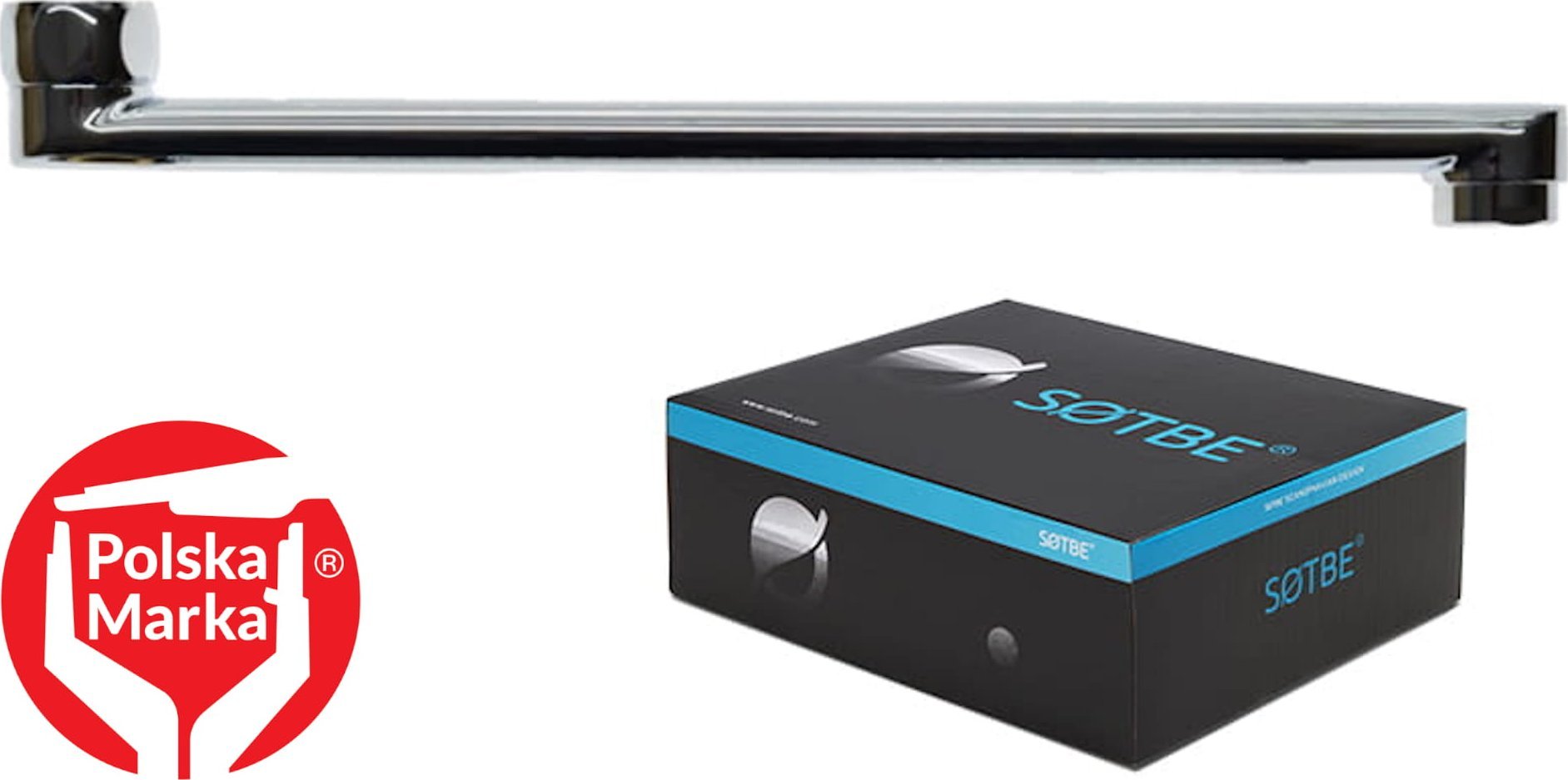 Wylewka Sotbe SOTBE LARK 20 PROSTA wylewka do baterii ściennej