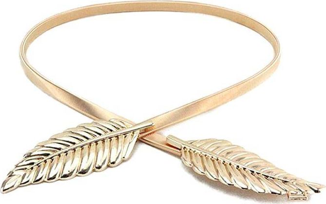 Aptel METALOWY PASEK DAMSKI DO SUKIENKI ozdobny 70cm złoty BQ53G