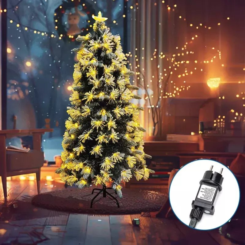 Aksamitne drzewko niskonapięciowe, wys. 120 cm, ciepła biel