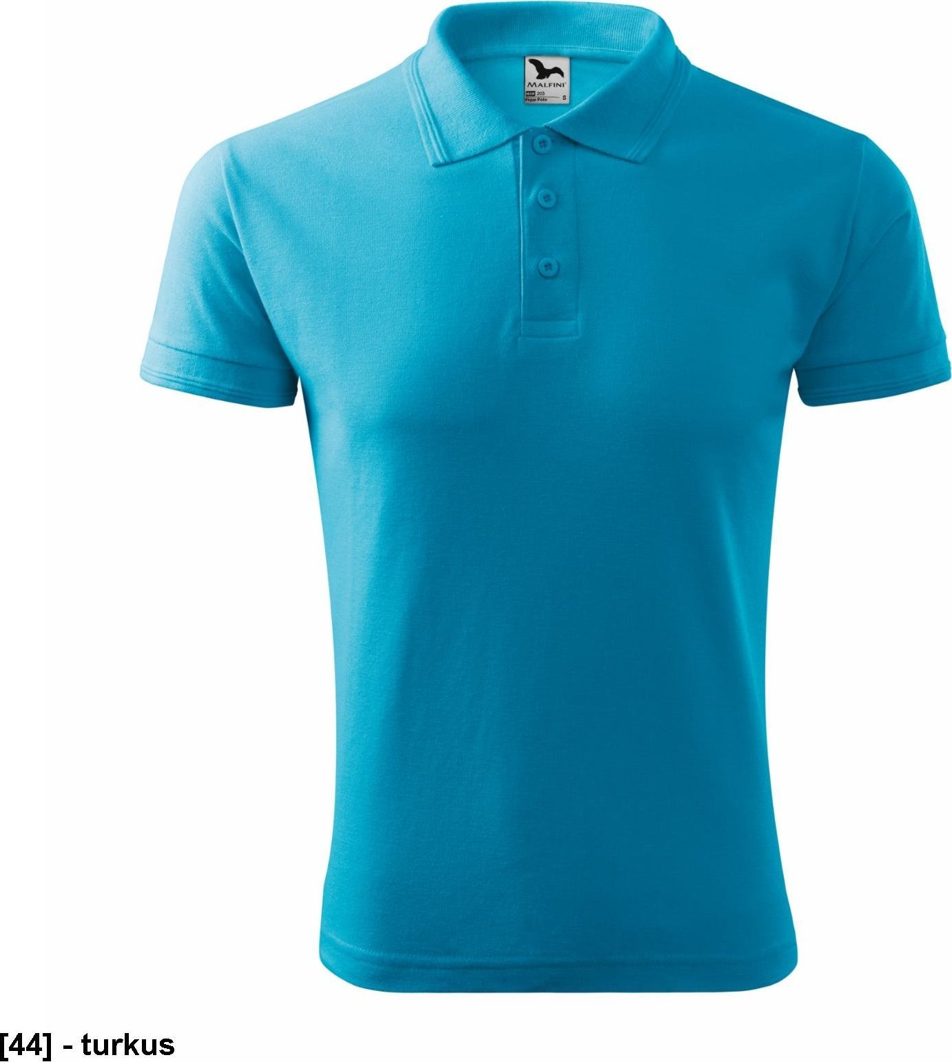 MALFINI Pique Polo 203 - ADLER - Koszulka polo męska, 200 g/m - turkus 2XL