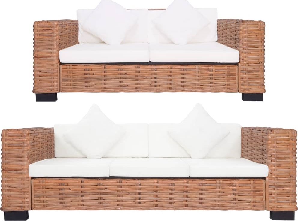 Elior 2-częściowy zestaw wypoczynkowy z rattanu Axel 4X