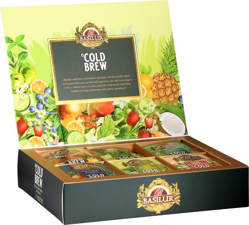 Basilur Basilur COLD BREW ASSORTED zestaw herbat owocowych bez kofeiny 6 smaków - w kopertach 60 szt.