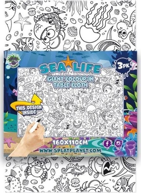 Obrus do pomalowania Morskie życie 2szt