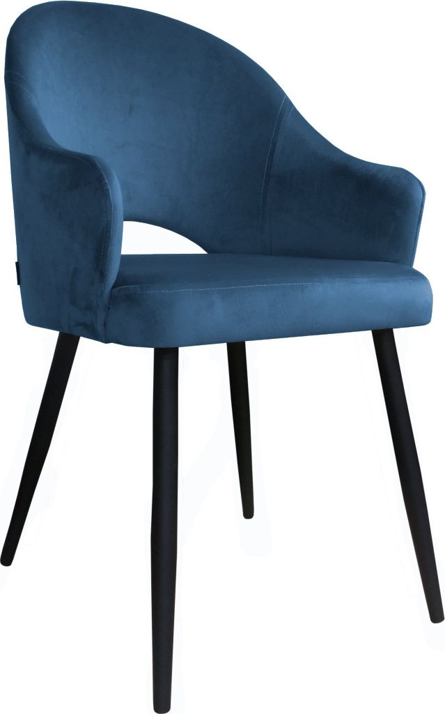 Atos Krzesło JENISEJ VELVET ciemno niebieskie na metalowych nogach ATOS