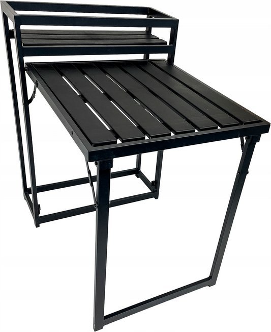 kontrast Stół ogrodowy składany duży skrzynia na kwiaty MALE czarny 84x60x69/84 cm czarny