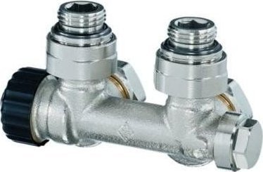 Heimeier Multilux - Zawór termostatyczny do grzejników z dwupunktowym przyłączem, 2rurowy kątowy nikl. Rp1/2