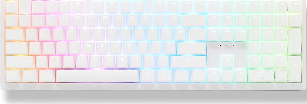 Klawiatura Ducky Ducky Zero 6108 Pure White Wireless Gaming Tastatur - MX2A Speed-Silver (US)