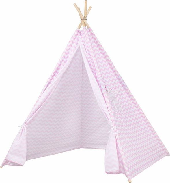Springos Namiot Tipi solo różowy w zygzaki UNIWERSALNY