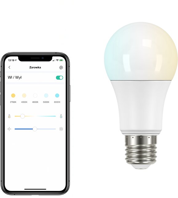 Żarówka LED z funkcją ściemniania, zmianą barwy | Aplikacja PIRI na IOS i Android