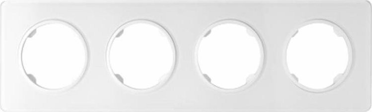 Electromalt ELECTROMALT OVAL RAMKA POCZWÓRNA BIAŁA SZKLANA