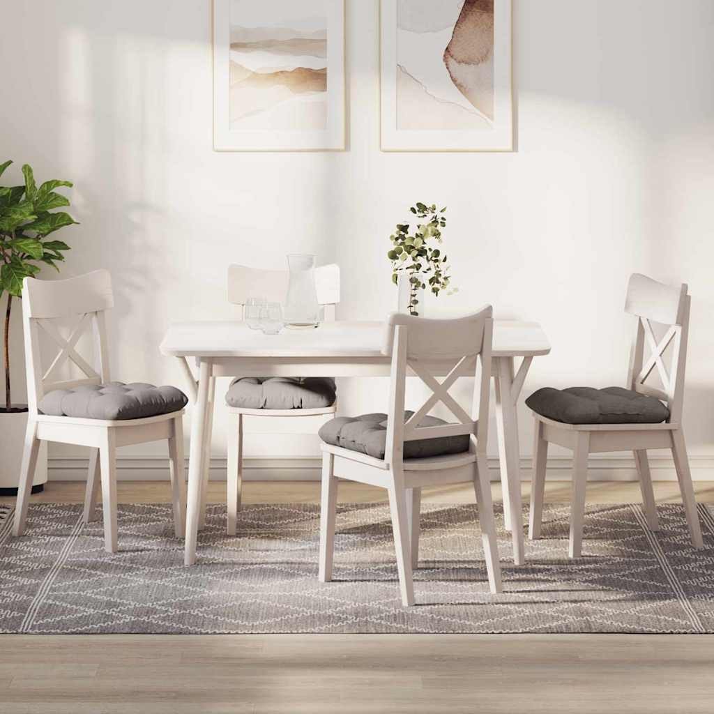 vidaXL Poduszki na siedziska 4 pcs ciemnoszary 40 x 40 x 12 cm tkanina