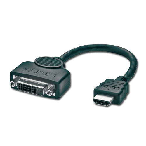 Adapter AV Lindy HDMI - DVI-D czarny (41227)