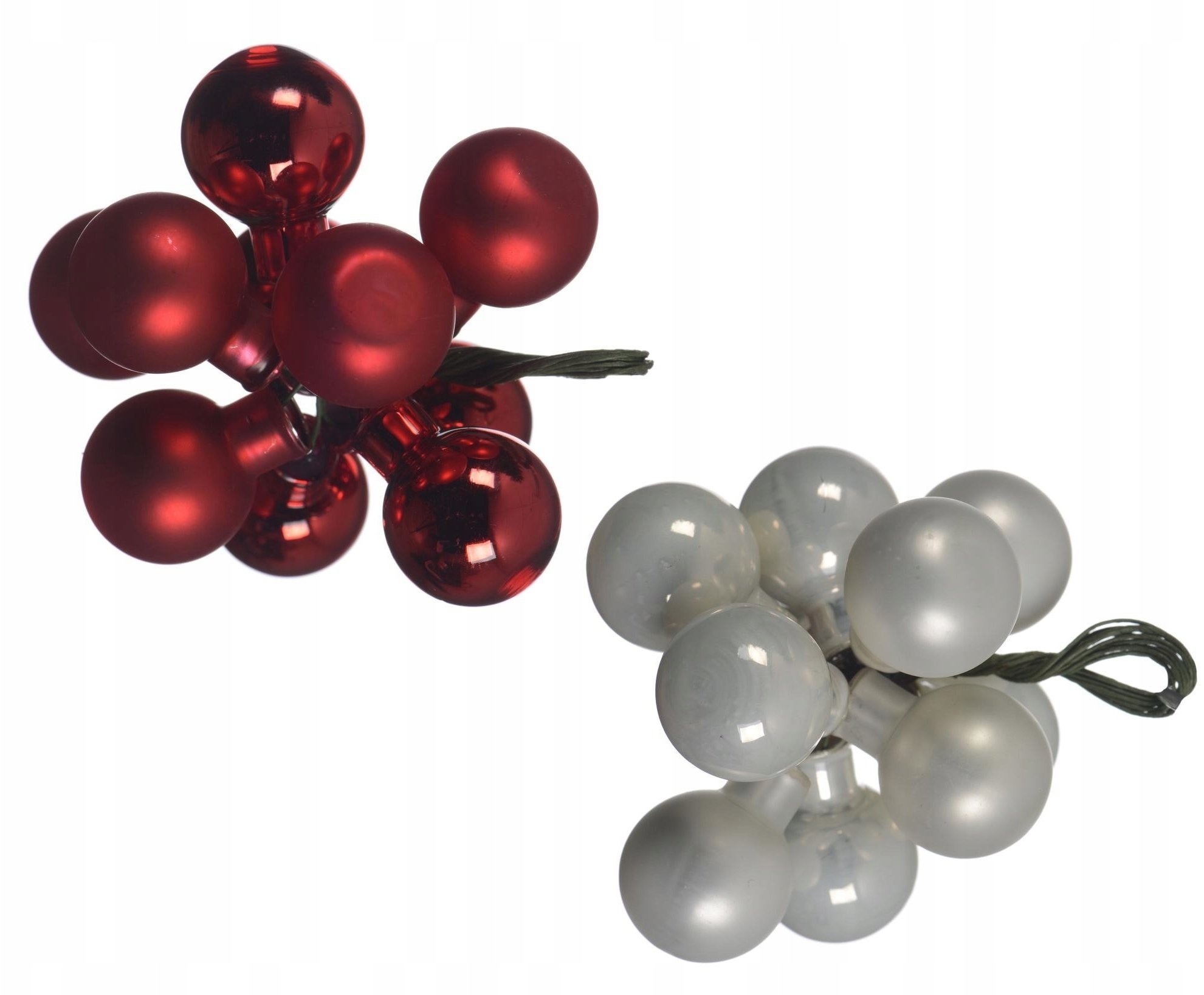 Wiązka bombek choinkowych szklanych do stroików Mini mat połysk 2cm 1szt