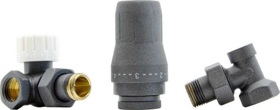 Schlosser ZESTAW TERMOSTATYCZNY STANDARD 1/2GZ x 1/2GW OSIOWO LEWY - GRAPHITE