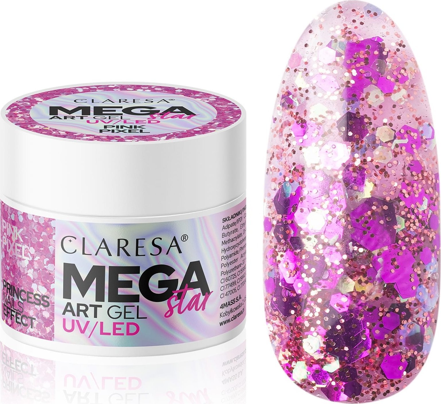 Claresa CLARESA N Żel do zdobień - Megastar Pink Pixel 10 g