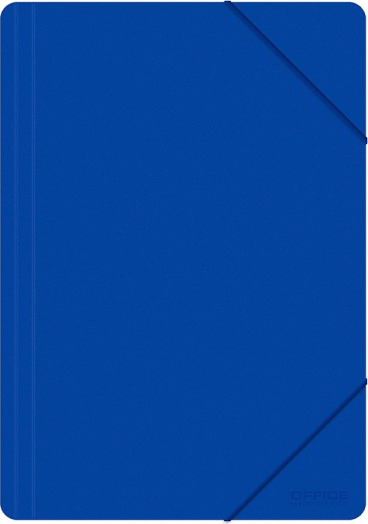 Office Products Teczka z gumką OFFICE PRODUCTS, A4, PP, 500mikr., 3-skrz., niebieska