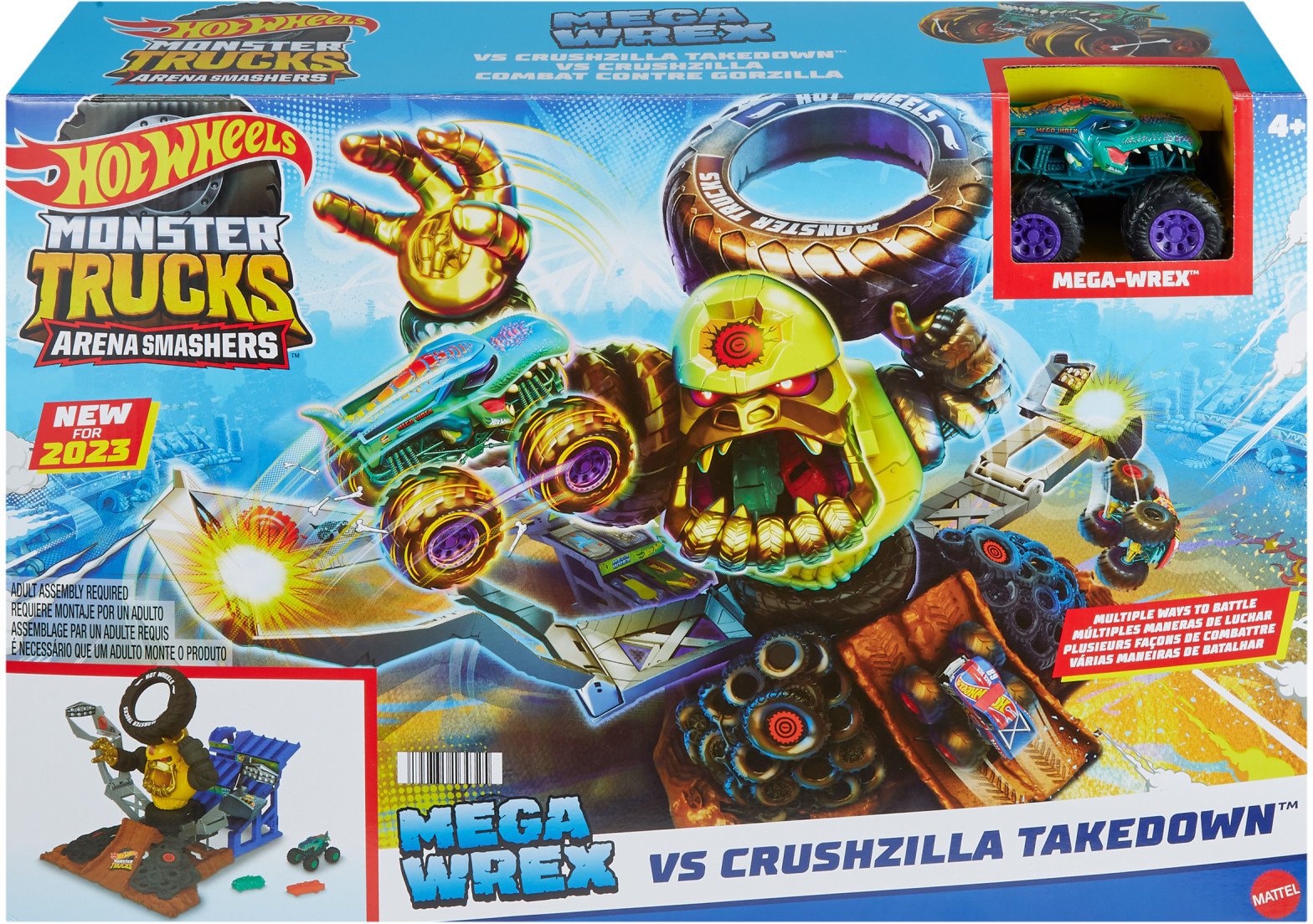 Hot Wheels Monster Trucks Arena Smashers Arena Goryl Zestaw HPN71 MegaWrex