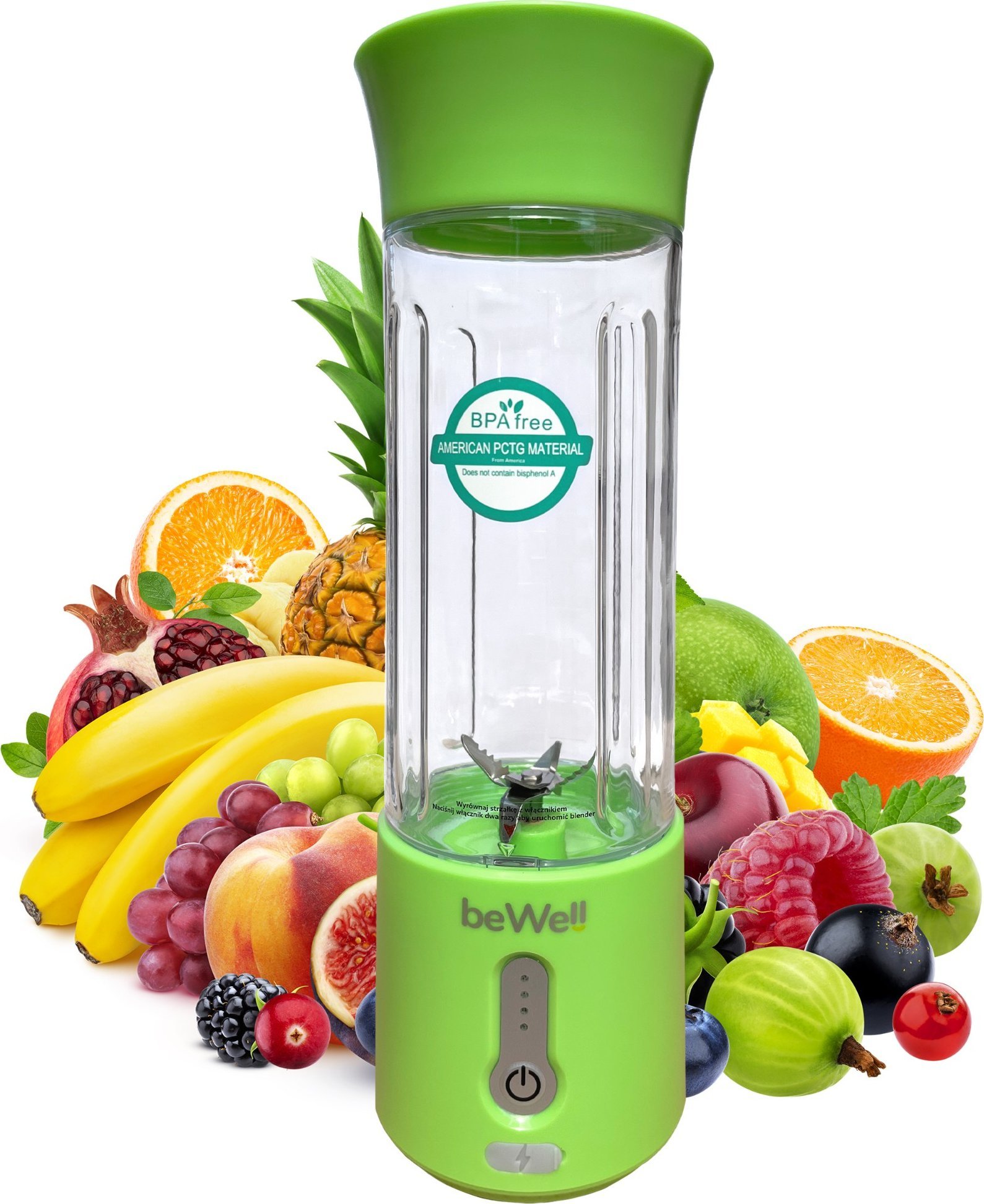 Blender kielichowy Bewell Blender do smoothie ręczny bezprzewodowy beWell