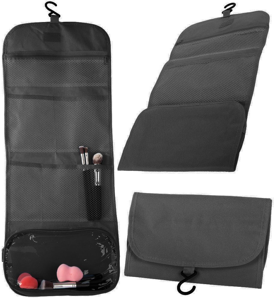 Verk Kosmetyczka składana podróżna wisząca organizer do łazienki z wieszakiem Kosmetyczka składana podróżna wisząca organizer do łazienki z wieszakiem
