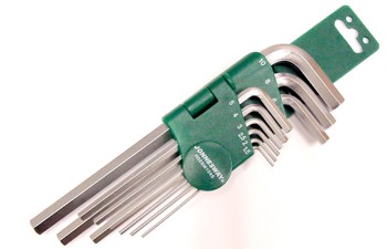 Jonnesway Zestaw kluczy imbusowych hex typ L 1,5-10mm 9szt. (H02SM109S)