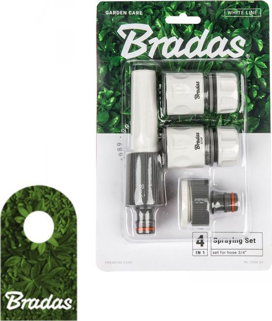 Bradas Zestaw 4-elementowy na wąż 3/4" - blister WHITE LINE WL-5500-34K BRADAS 1794