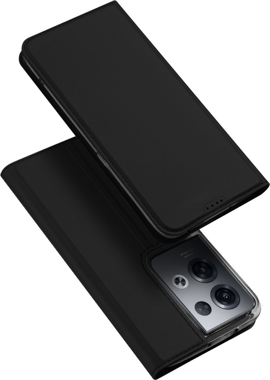 Dux Ducis Skin Pro etui Oppo Reno 8 Pro pokrowiec z klapką portfel na kartę podstawka czarne