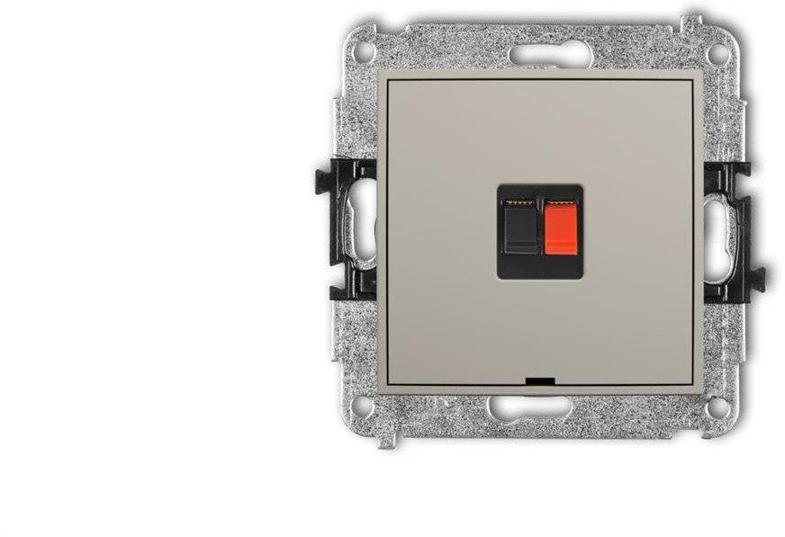 MINI Mechanizm gniazda głośnikowego pojedynczego, bez pola opisowego taupe 60MGGBO-1